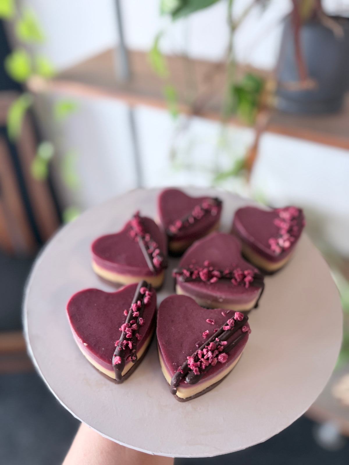 Strawberry Vanilla Heart Cakes
